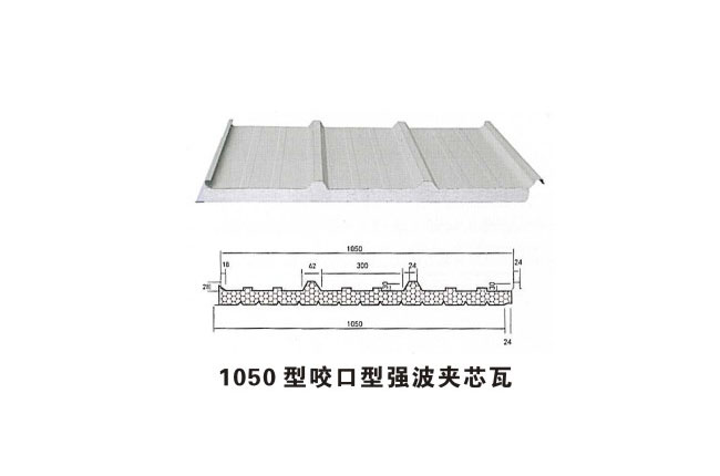 1050型咬口型強(qiáng)波夾芯瓦